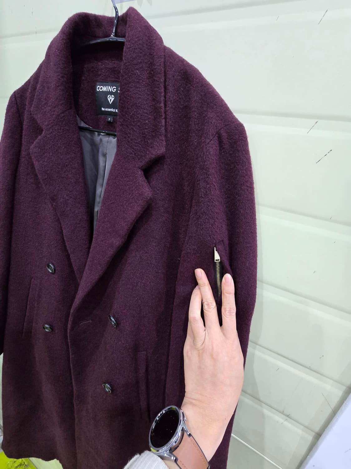 COMING STEP 울 혼방 더블 코트   상품이미지8