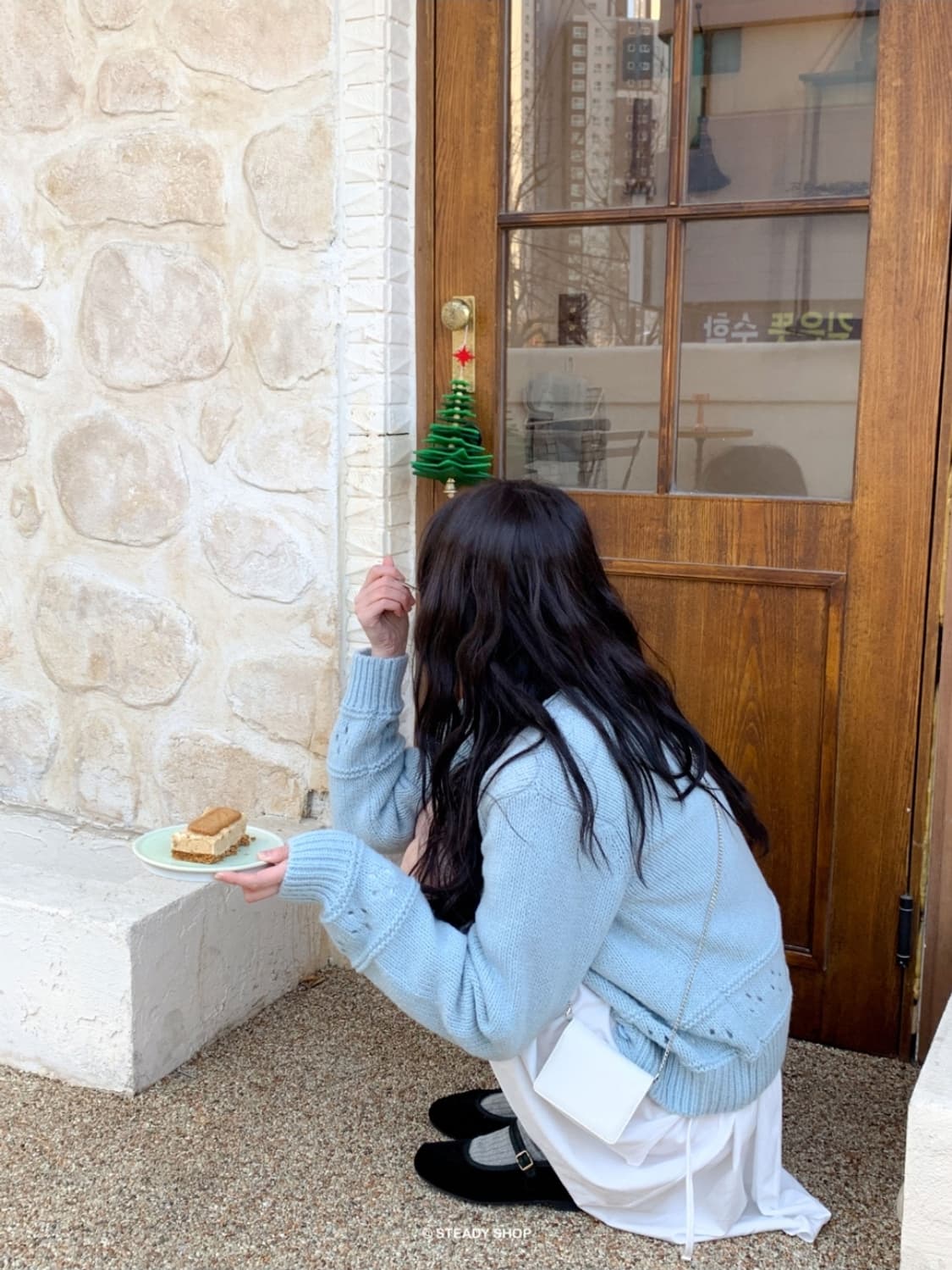 스테디 퓨릴 펀칭 니트 가디건 소라 상품이미지2