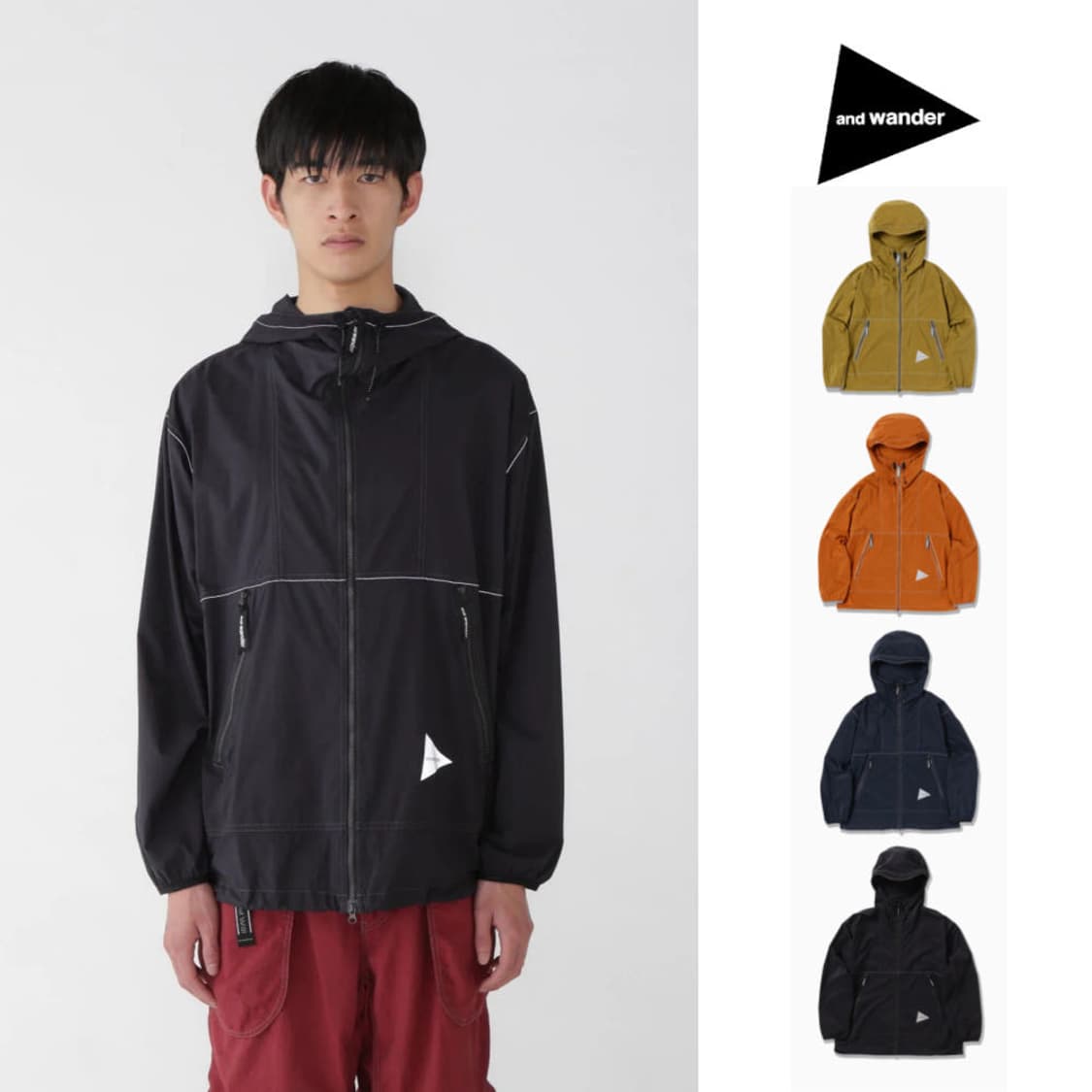앤드원더 퍼텍스 자켓 블랙 상품이미지1