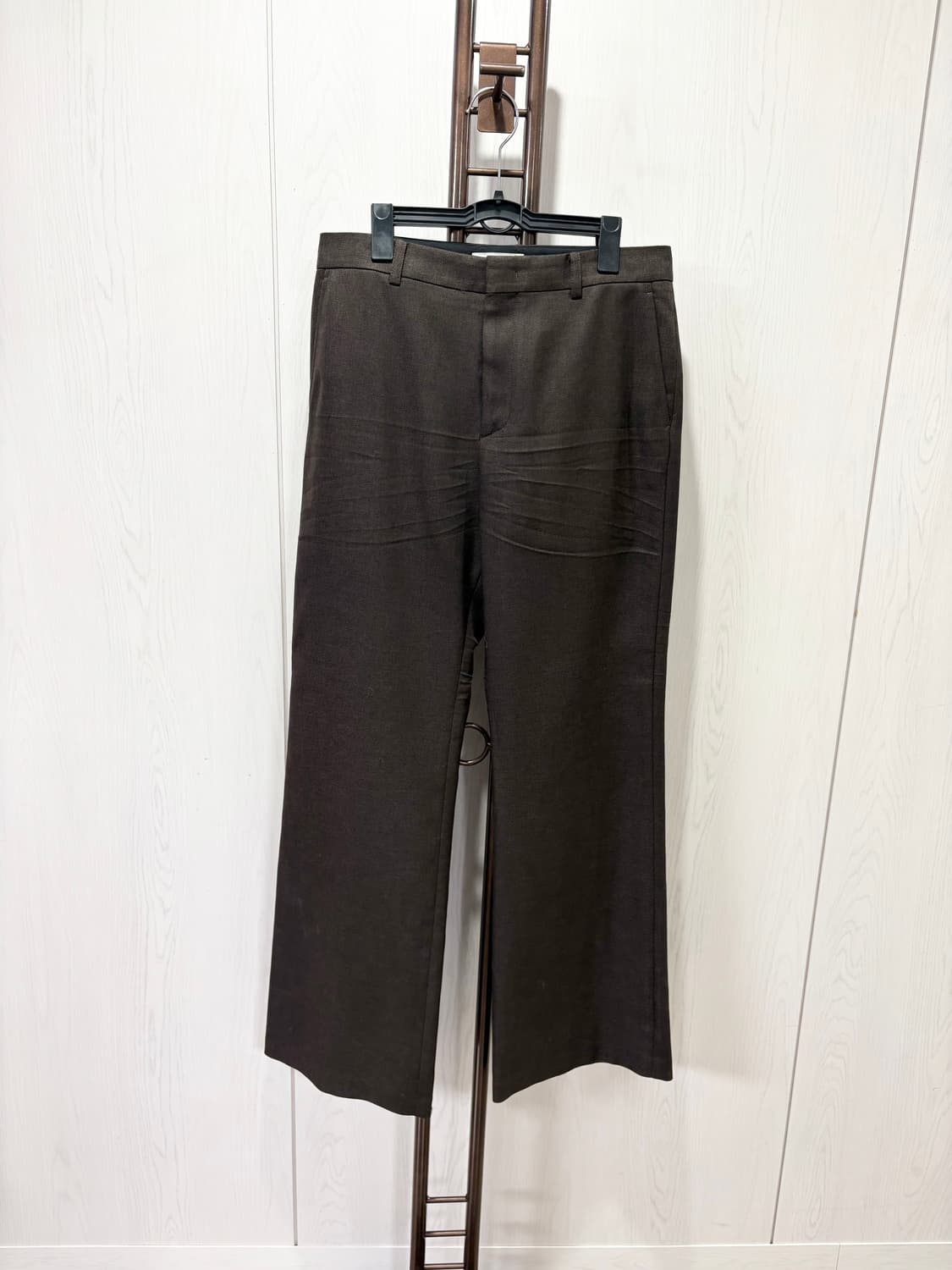 25fw 렉토 크리즈 디테일 플레어 팬츠 빈티지 브라운 M 상품이미지1