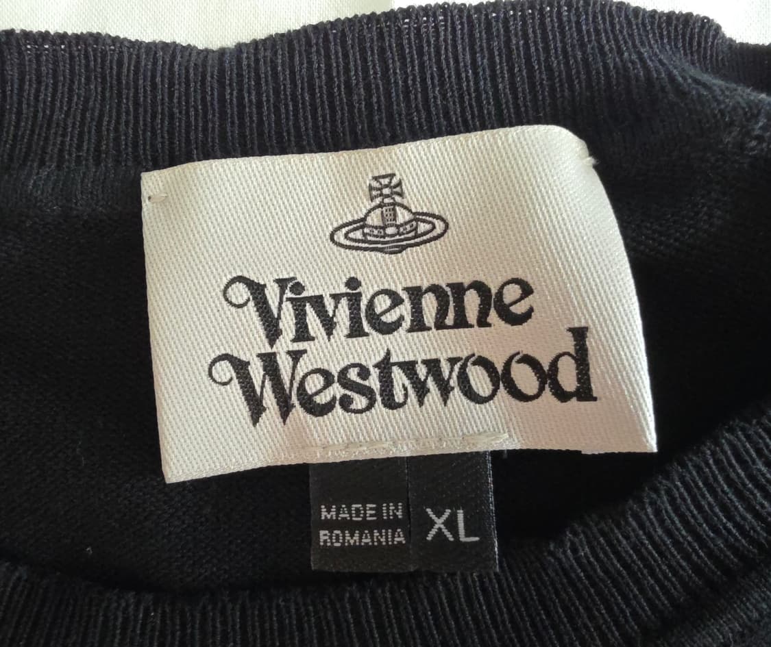 비비안 웨스트우드 코튼 스웨터 블랙 XL 상품이미지2