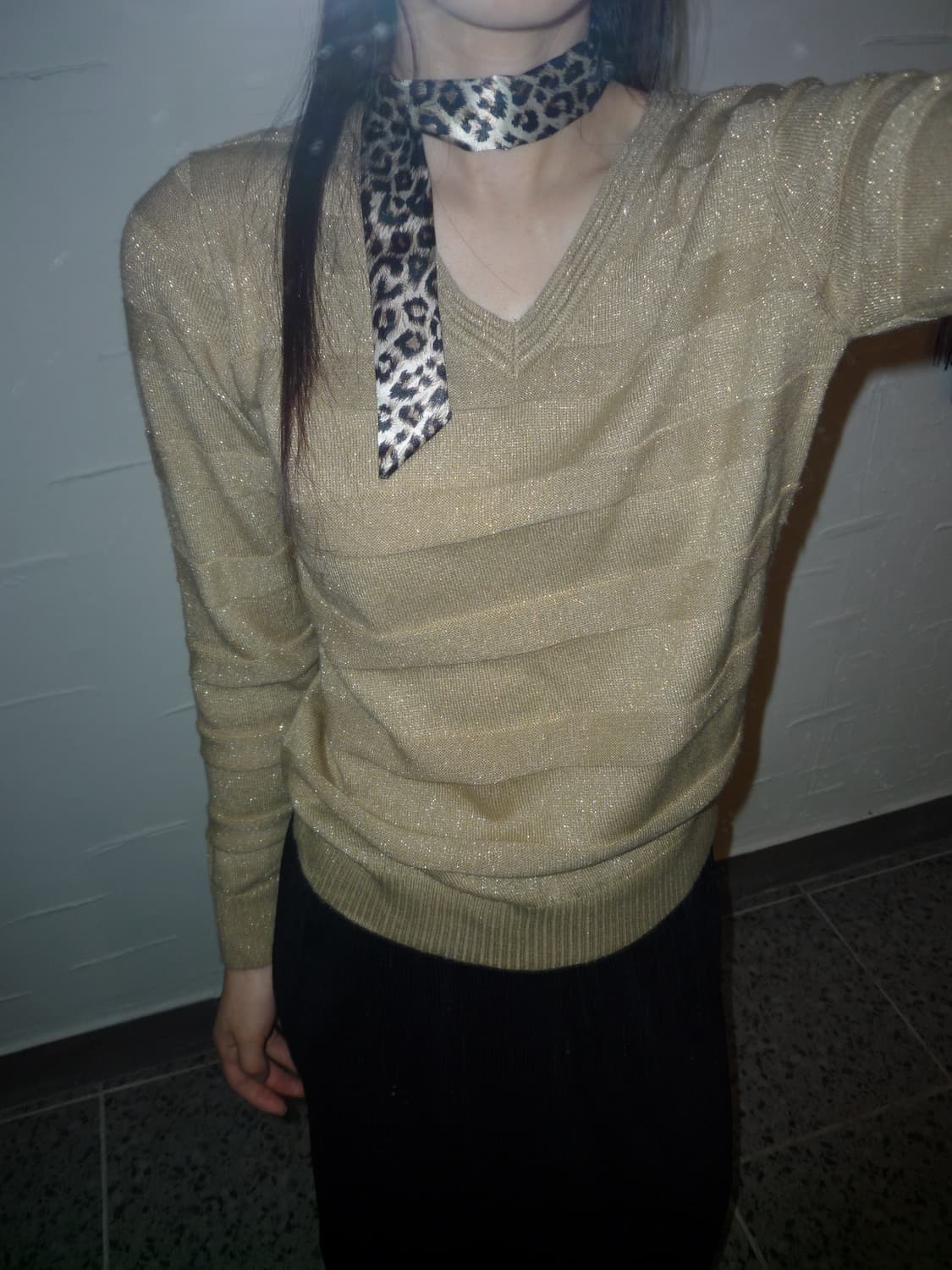 Gold perl line knit 상품이미지3