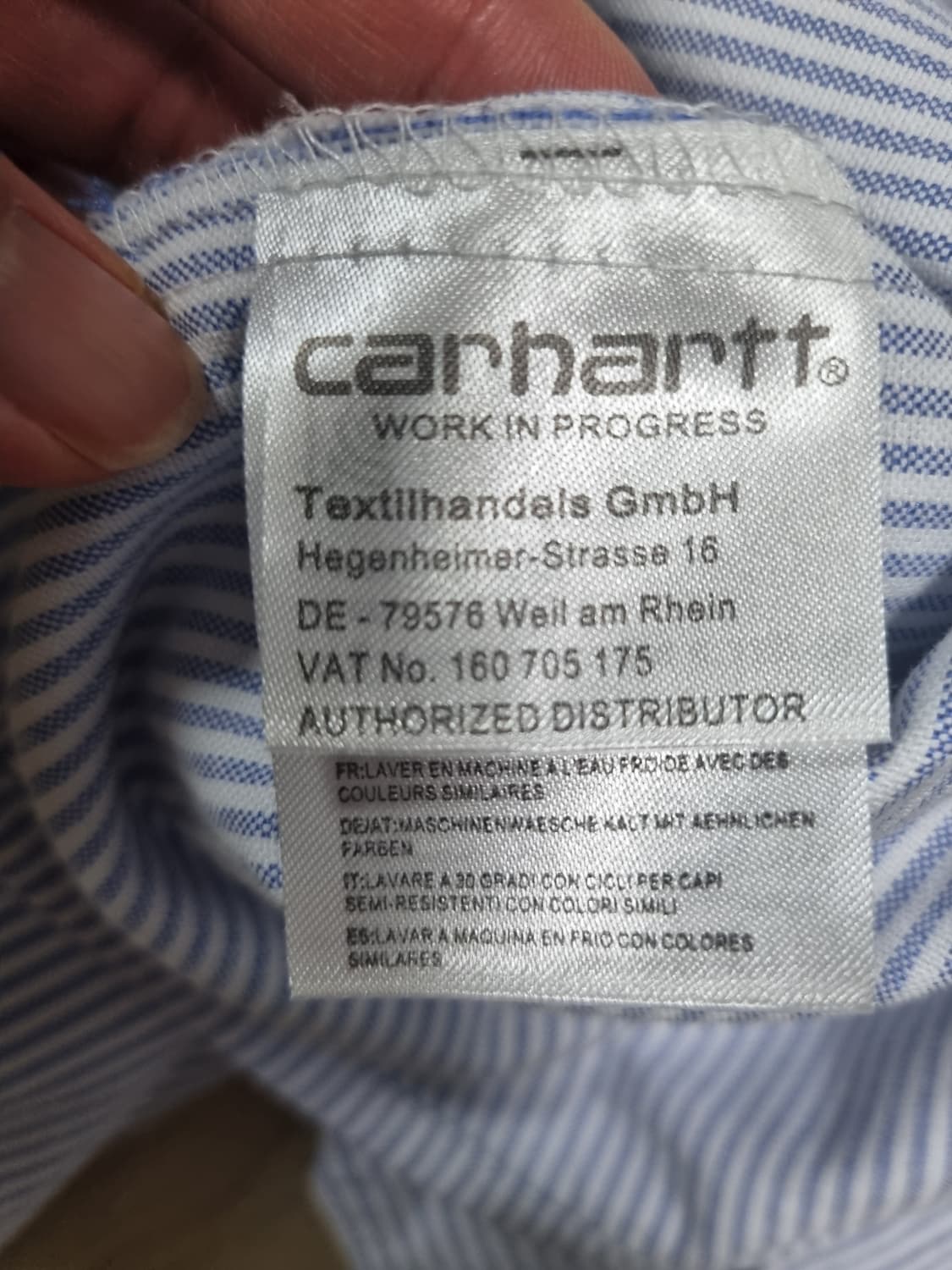 칼하트wip x 인빈시블 스트라이프 셔츠 자켓 (XL) 상품이미지5