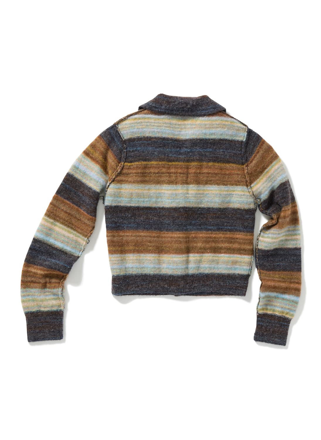 [F]퍼버즈 26ss 스트라이프 니트 셔츠/브라운 상품이미지6