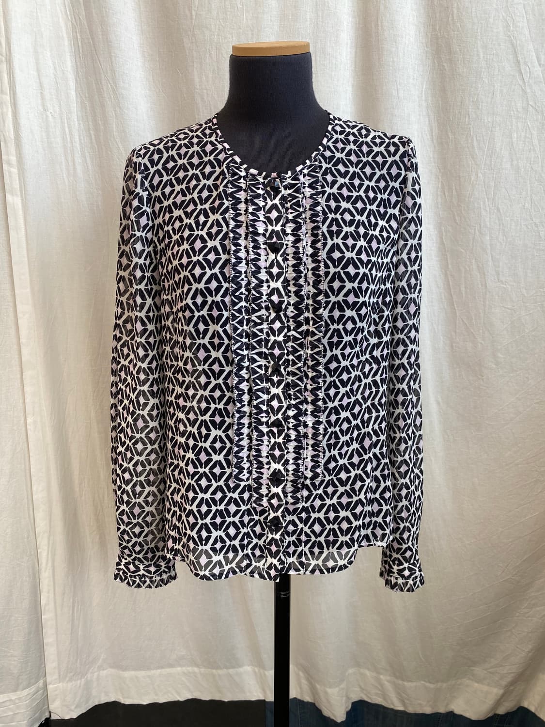 패턴 시스루 블라우스(M-L) 상품이미지10