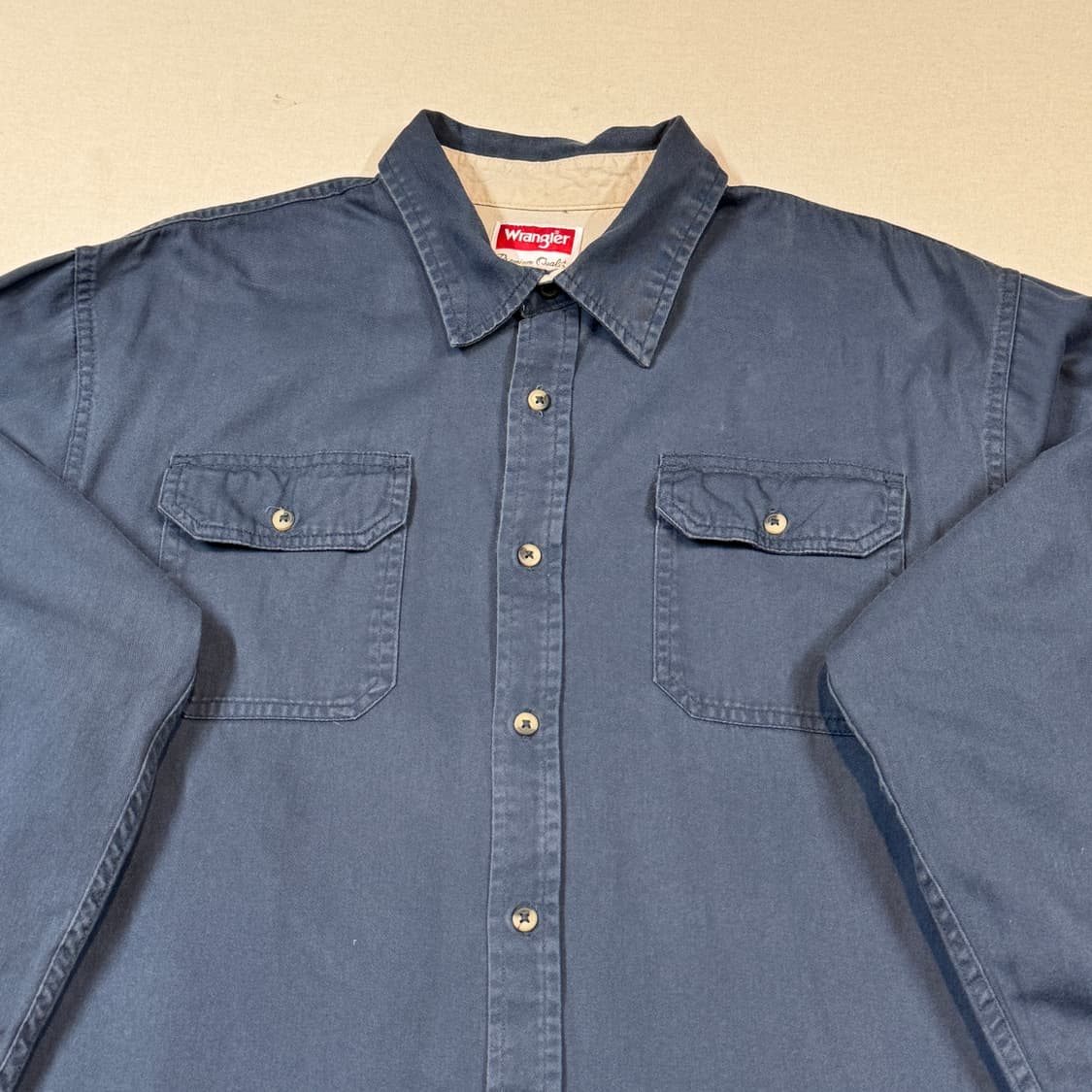 XL) Wrangler 랭글러 투포켓 워크웨어 코튼 셔츠 블루 W21 상품이미지3