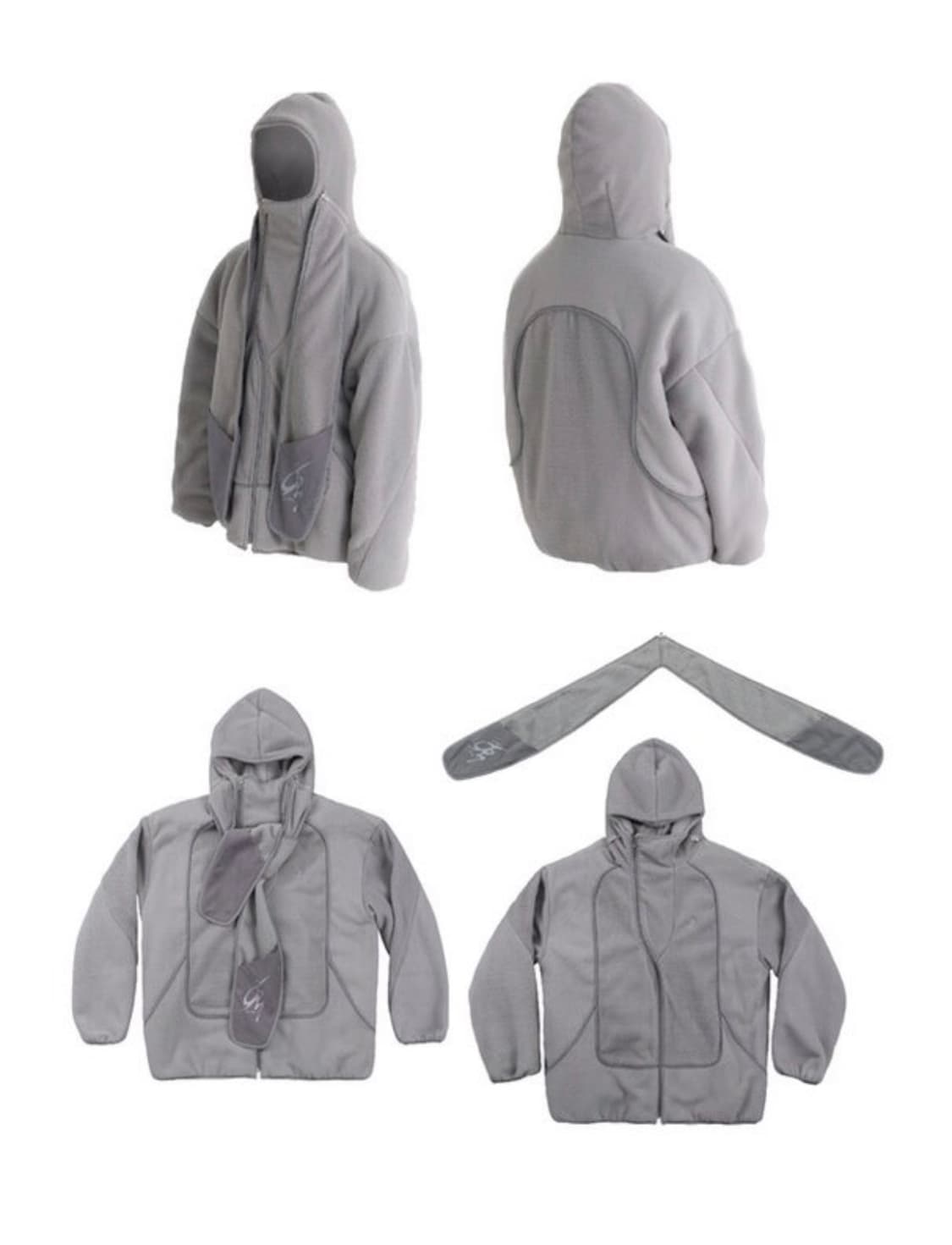 오호스 머플러 후드집업 (그레이) 상품이미지2