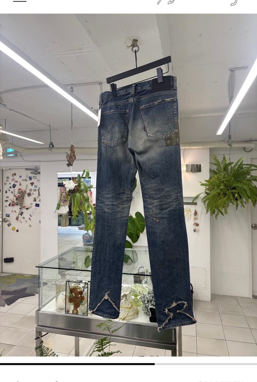 빈티지 y2k 데미지 워싱 데님팬츠 상품이미지3