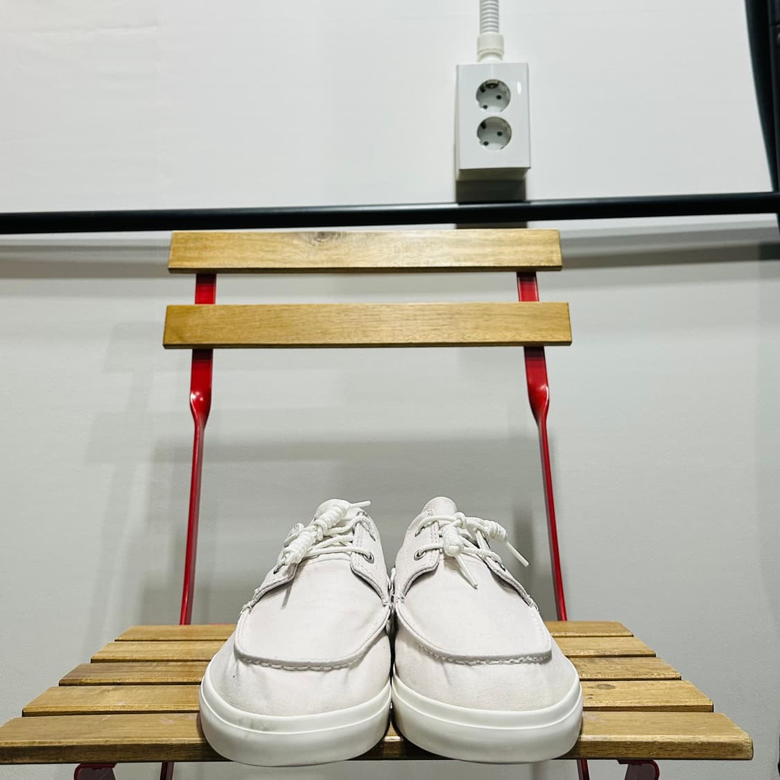 275) 팀버랜드 로퍼 남성 남자 스니커즈 보트 슈즈 화이트 캔버스 상품이미지2