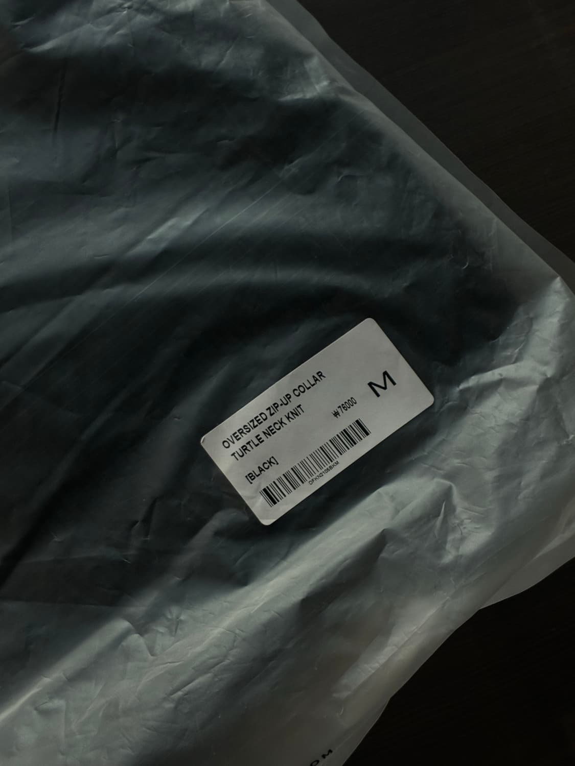 (새상품)(M) 드로우핏 오버사이즈 하프 집업 카라 울 니트 판매 상품이미지8