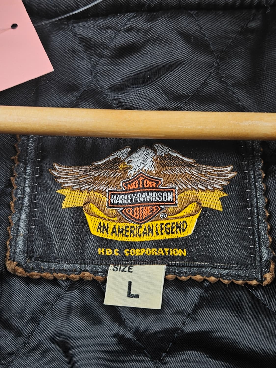 할리 데이비슨 싱글 라이더 가죽 바시티 자켓 ( L ) / 10777 상품이미지7