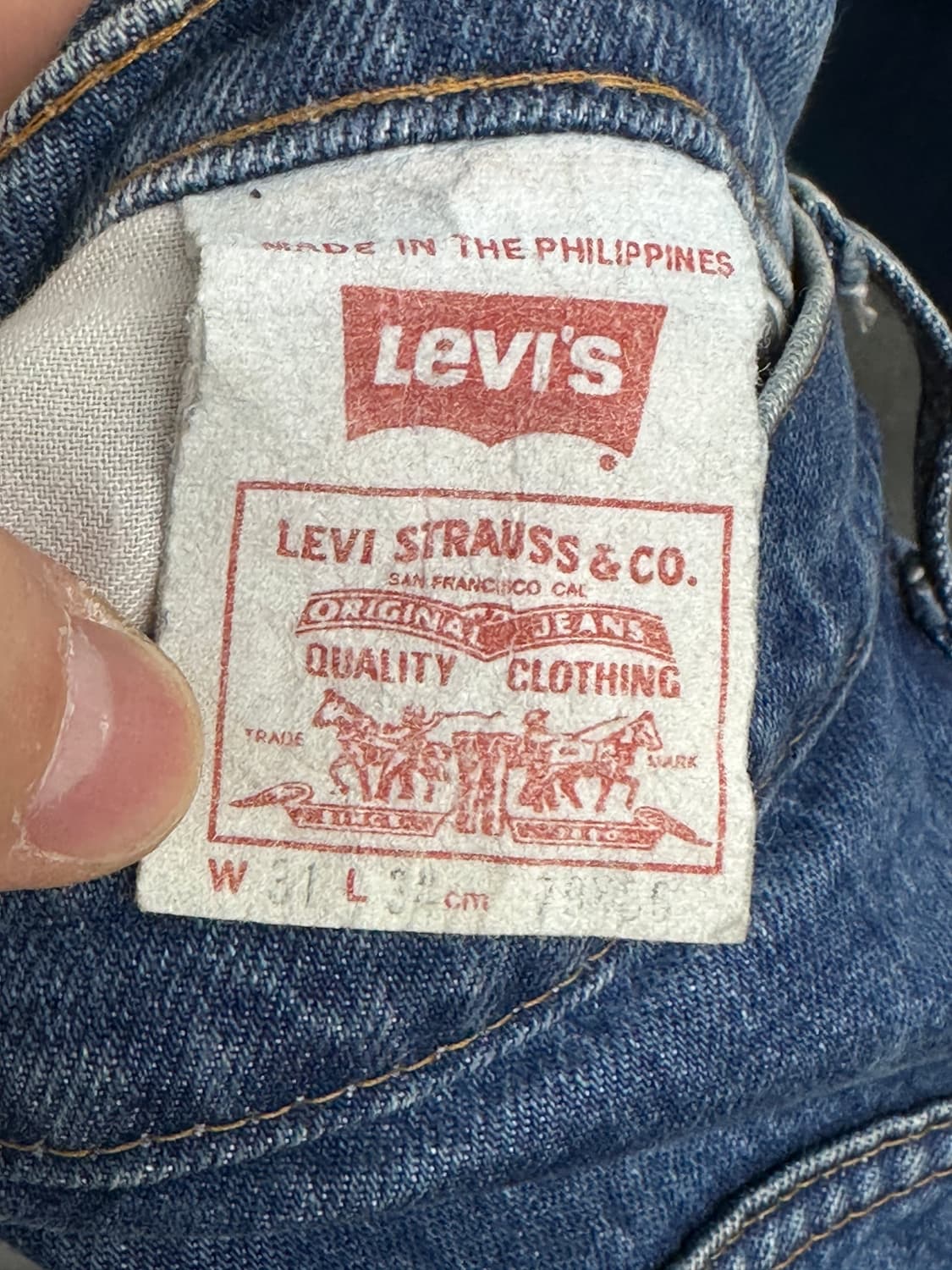 90s Levi's 630 오렌지탭 데님 팬츠 31x34 상품이미지7