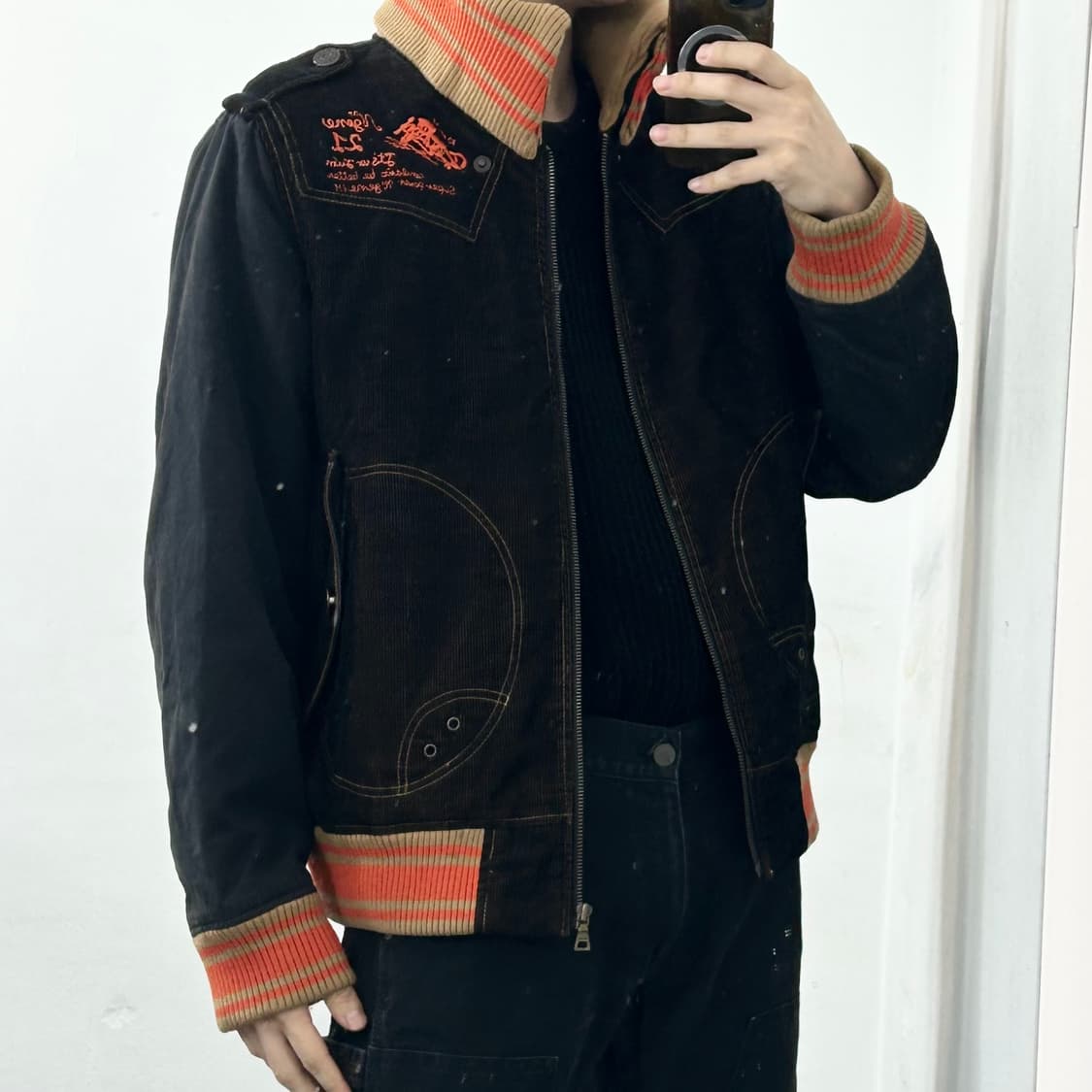 N'gene 니트넥 코듀로이 자켓 상품이미지3