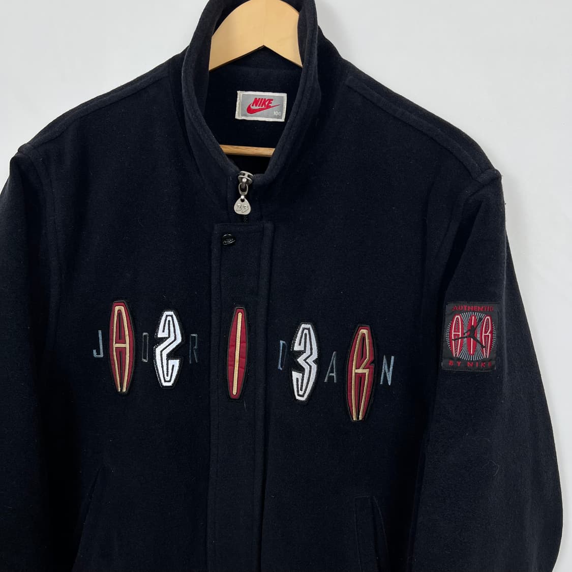 1990s NIKE 나이키 조던 빅로고 울 바시티 자켓 상품이미지4