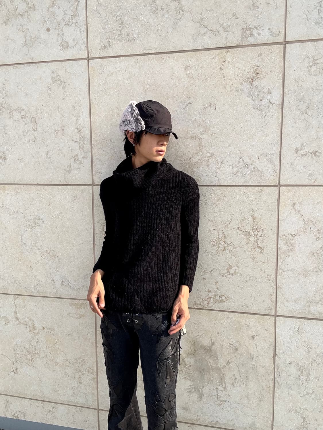 “Vintage” Minimal Mood High Neck Knit Sl 상품이미지3