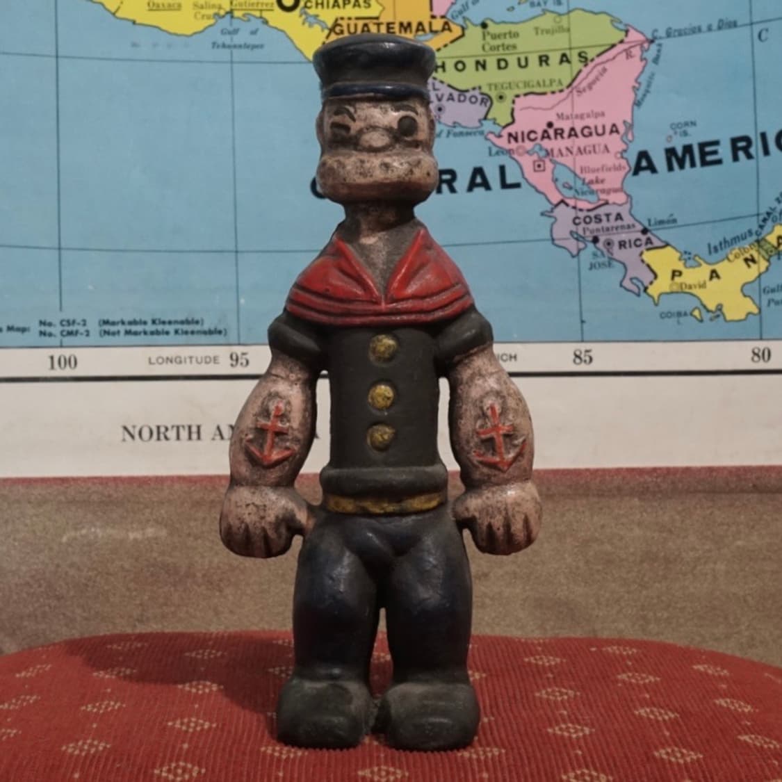 1960년 뽀빠이 주철 코인 뱅크 상품이미지1