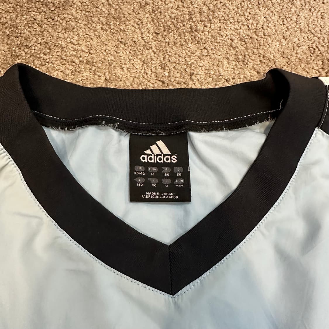 아디다스 올드스쿨 배색 브이넥 바람막이 웜업L 상품이미지3
