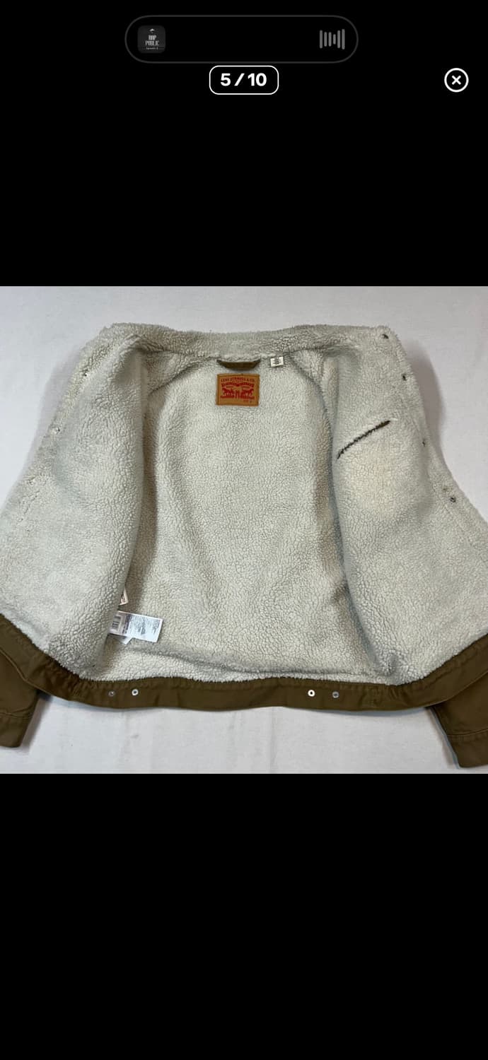 L) 리바이스 양털 셰르파 자켓 데님 트러커 자켓 상품이미지4