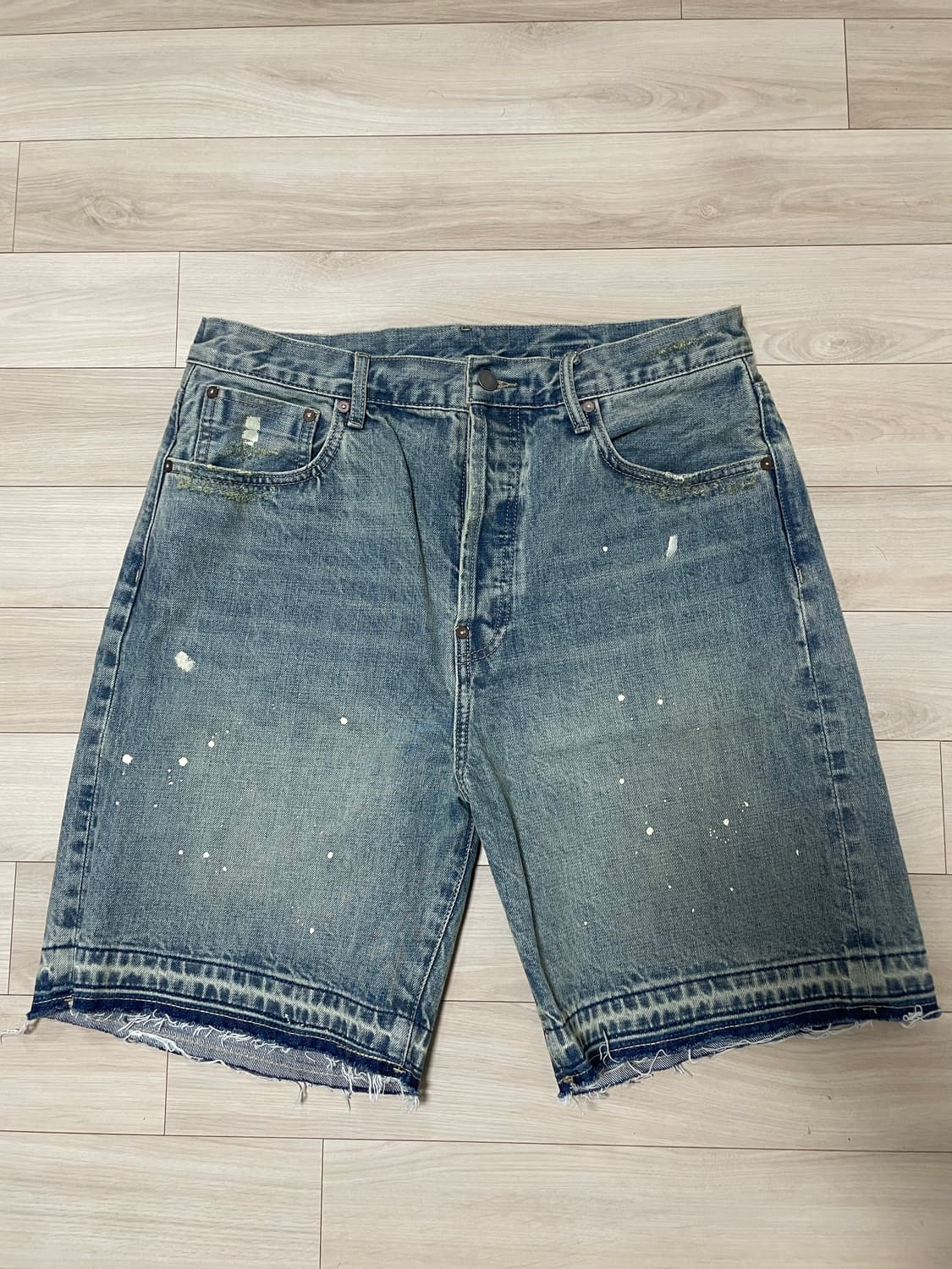 (4)비헤비어 데님 반바지 상품이미지3