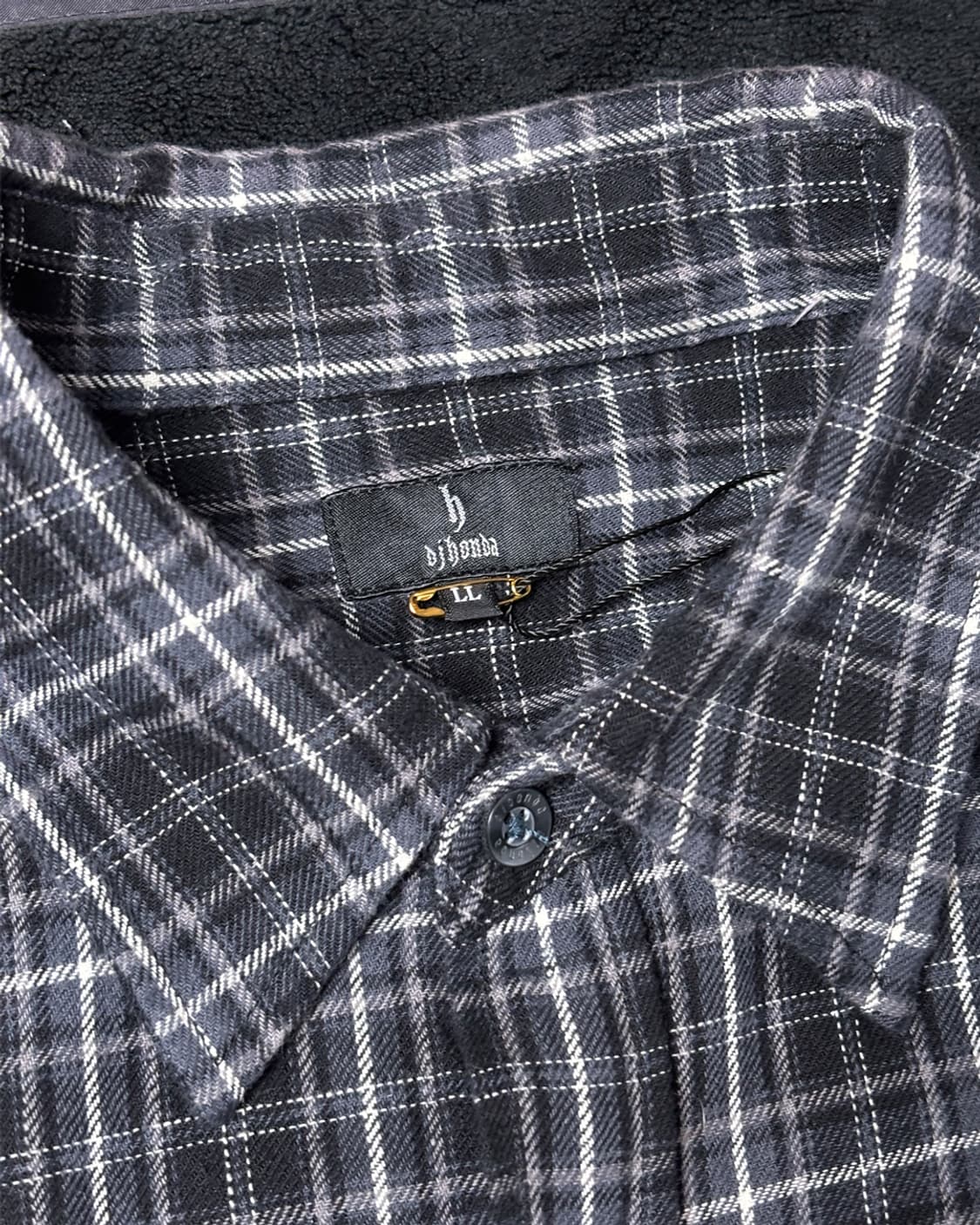 일본빈티지 DJ HONDA 체크 셔츠 상품이미지3