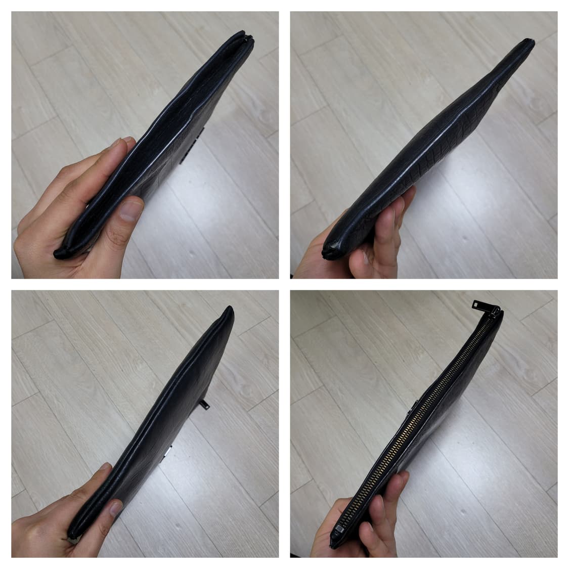 정품 생로랑 모노그램 레더 블랙 클러치 상품이미지5