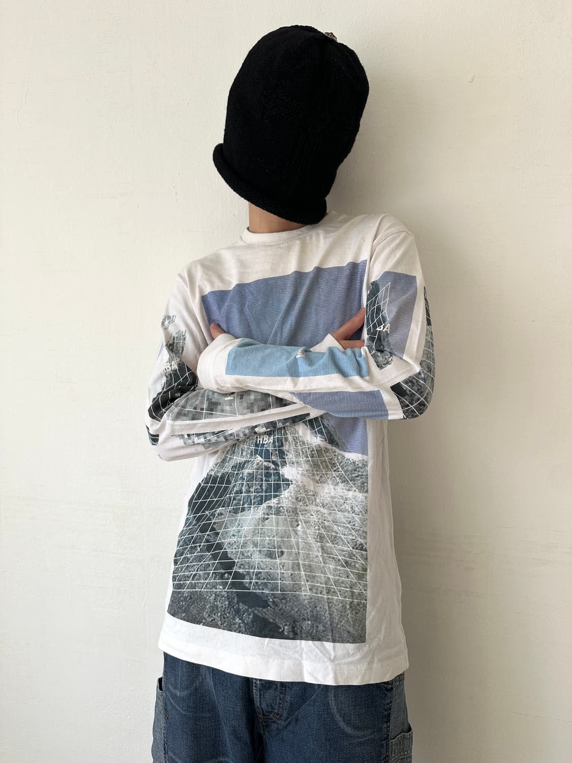 후드바이에어 3D 마운틴 그리드 롱슬리브 상품이미지1