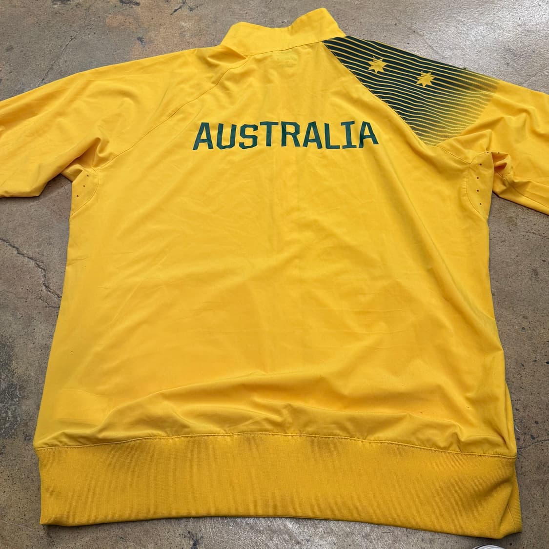 [정품/XXL] 아식스 오스트레일리아 럭비 웜업 자켓 져지 옐로우 b15 상품이미지4