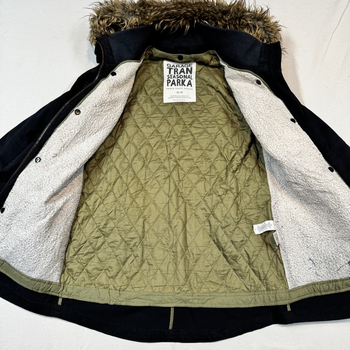 M) GARAGE 개러지 퍼 트리밍 파카 야상 점퍼 상품이미지4
