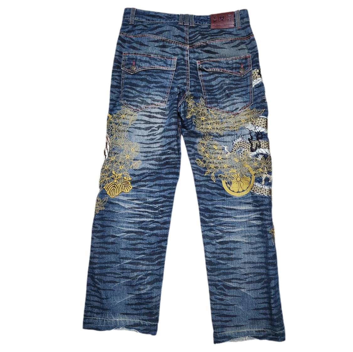 화조풍월 오리엔탈 용호상박 이레즈미 자수 데님팬츠 상품이미지2