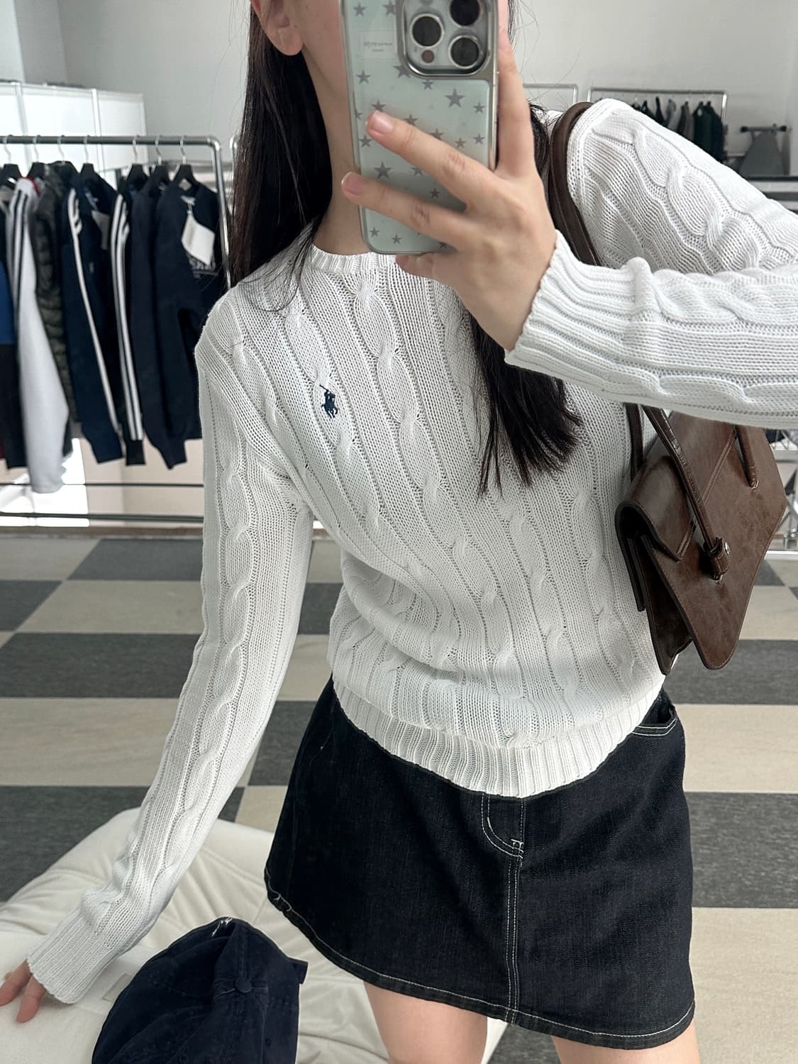 폴로 랄프로렌 화이트 케이블 니트  상품이미지1