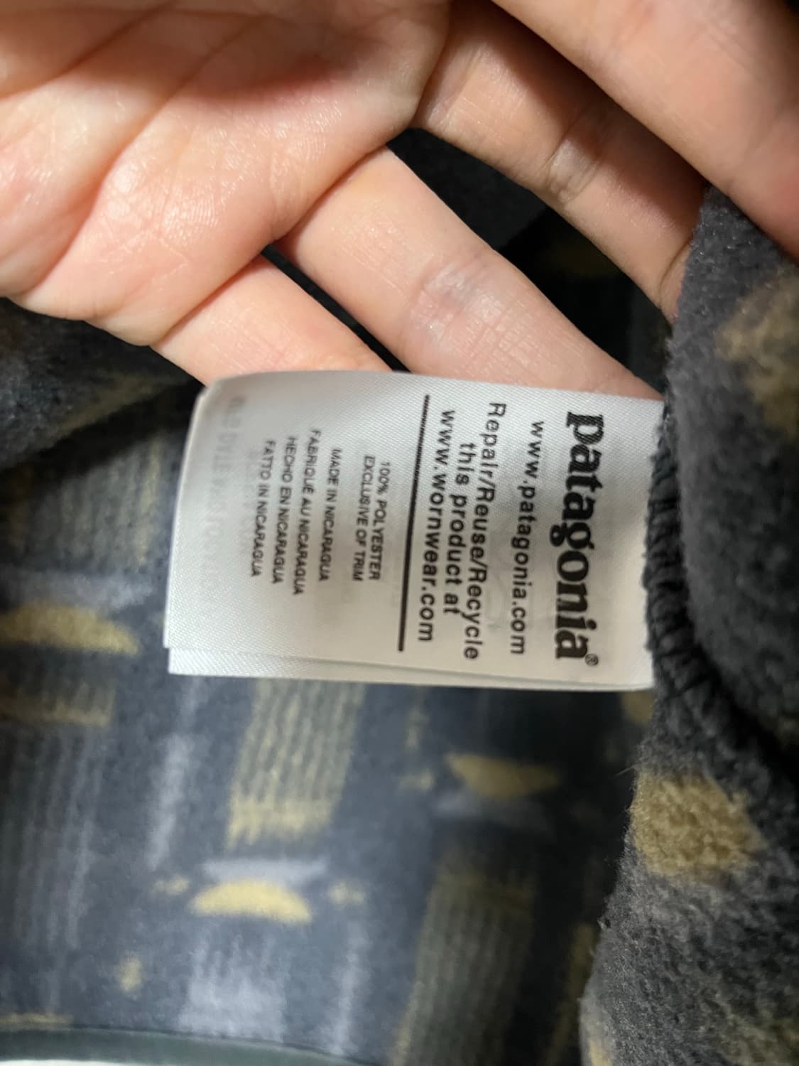 D2 파타고니아 프린티드 신칠라 스냅-T 플리스 M사이즈 상품이미지6