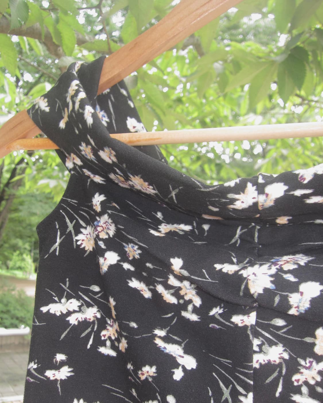vintage flower off-shoulder top 상품이미지3