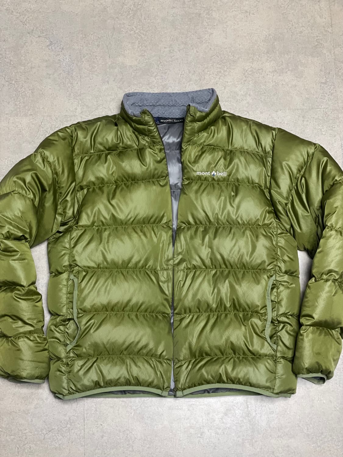빈티지 몽벨 라이트 알파인 구스 다운 패딩 자켓 올리브 그린 상품이미지2