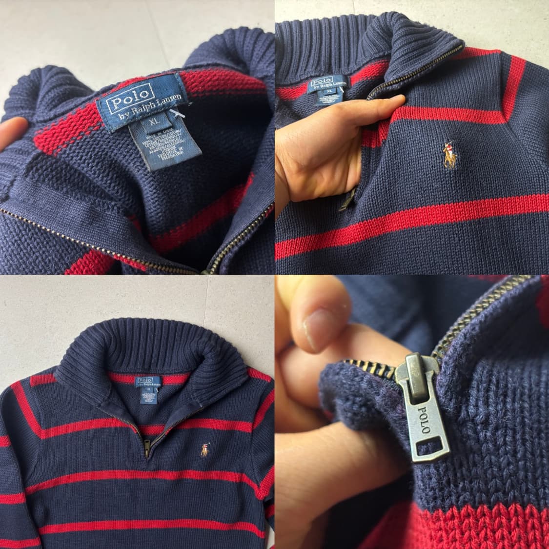 폴로 니트 반집업 상품이미지3
