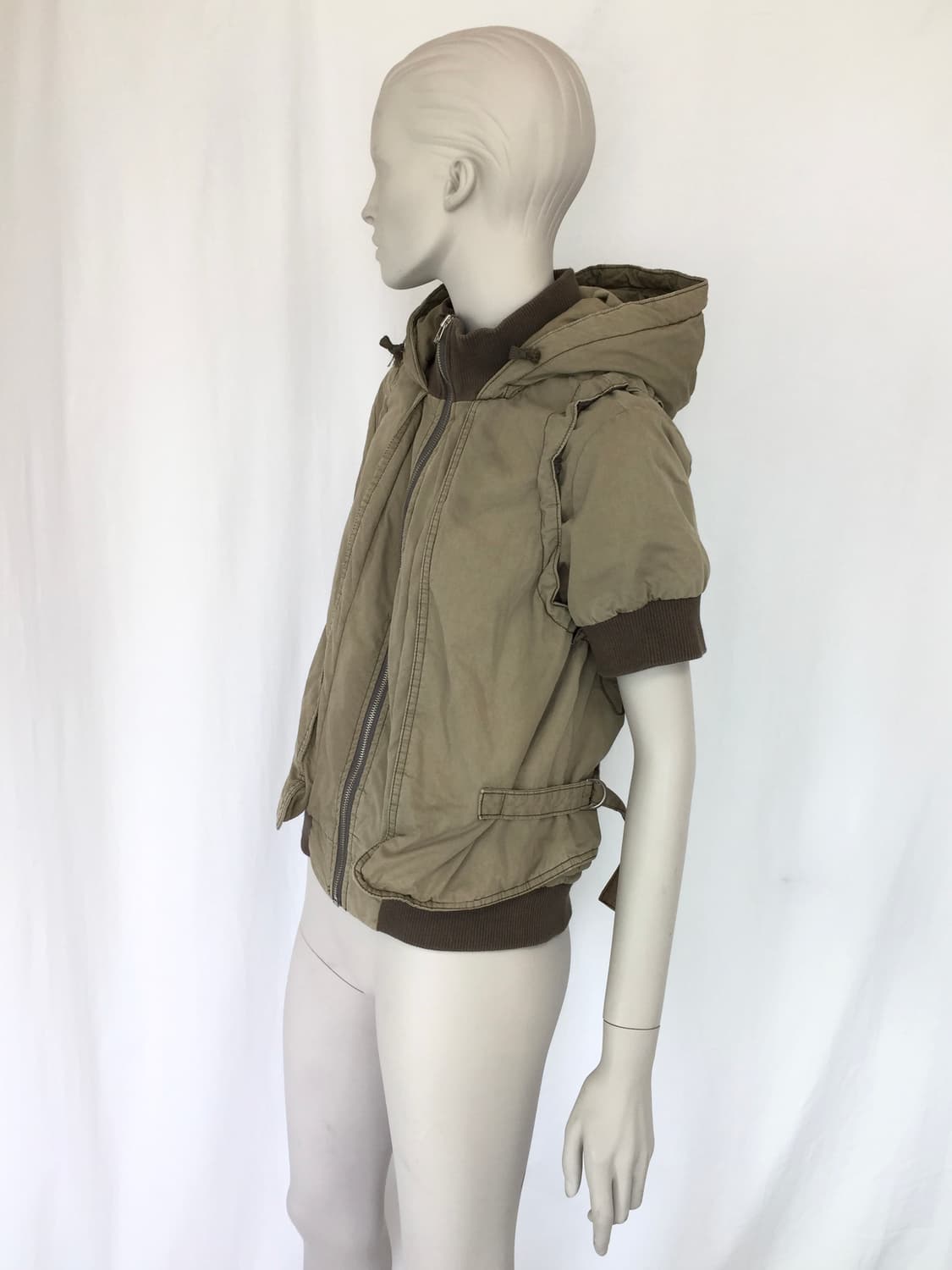 Khaki layered padded Jumper 상품이미지5