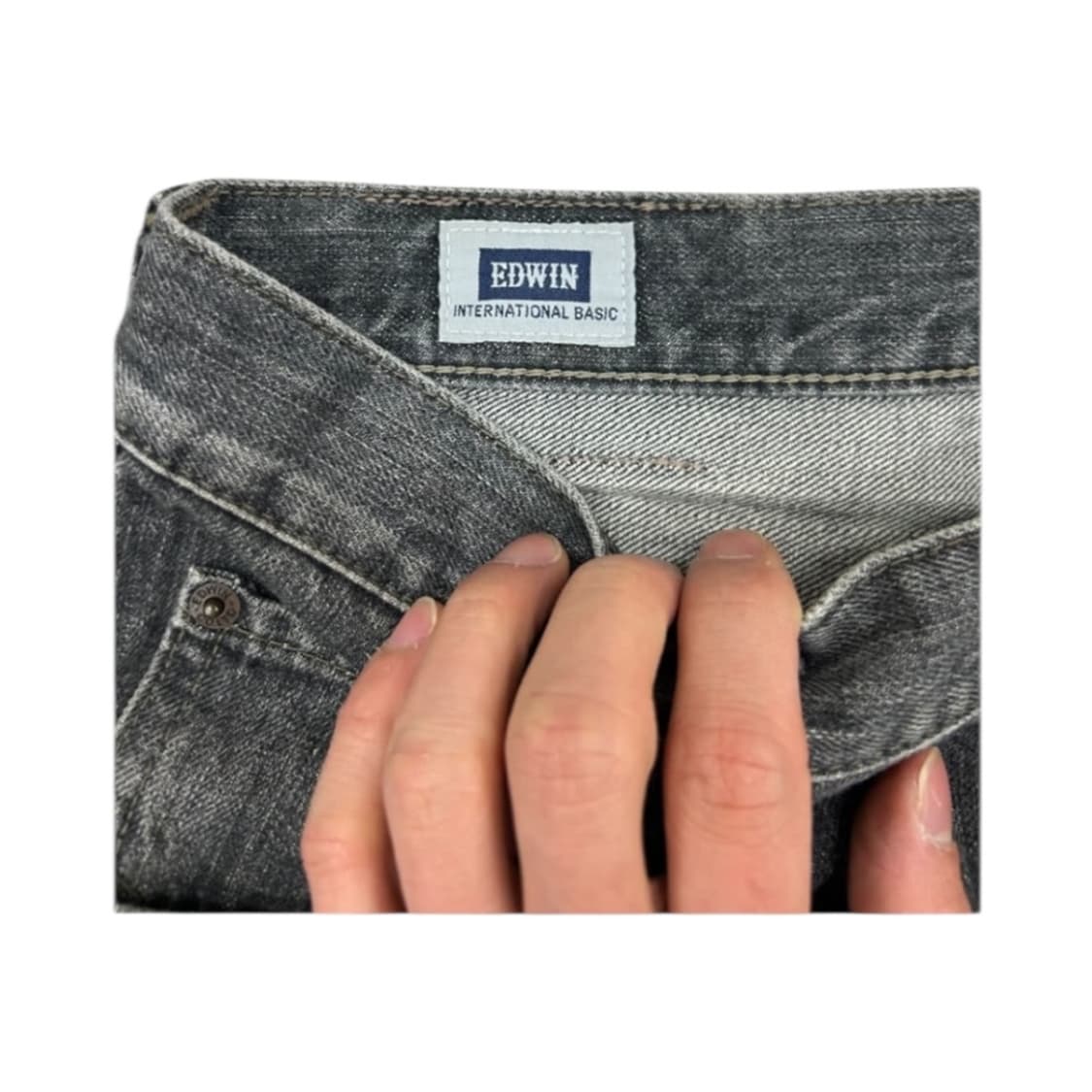 S) 에드윈 403 그레이 워시드 스트레이트 데님팬츠 BD-057 상품이미지7