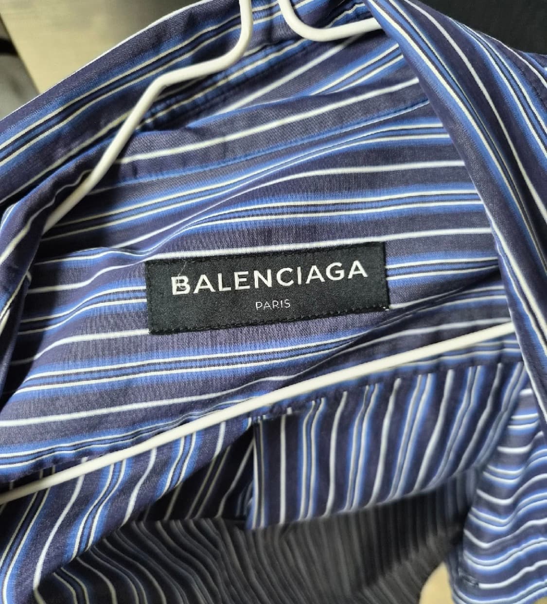 [발렌시아가/오버핏] 스트라이프 블루 코튼 셔츠 상품이미지2