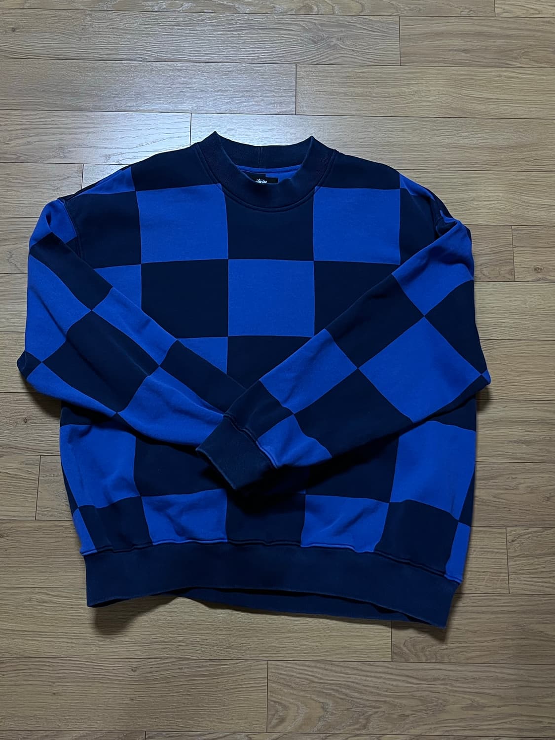 스투시 블러 체크 모크넥 스웻셔츠 [L]  상품이미지1