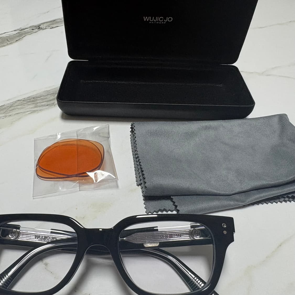 우직조 W9 NOIR 5111 검은 뿔테 5020 + 오렌지색 렌즈  상품이미지6