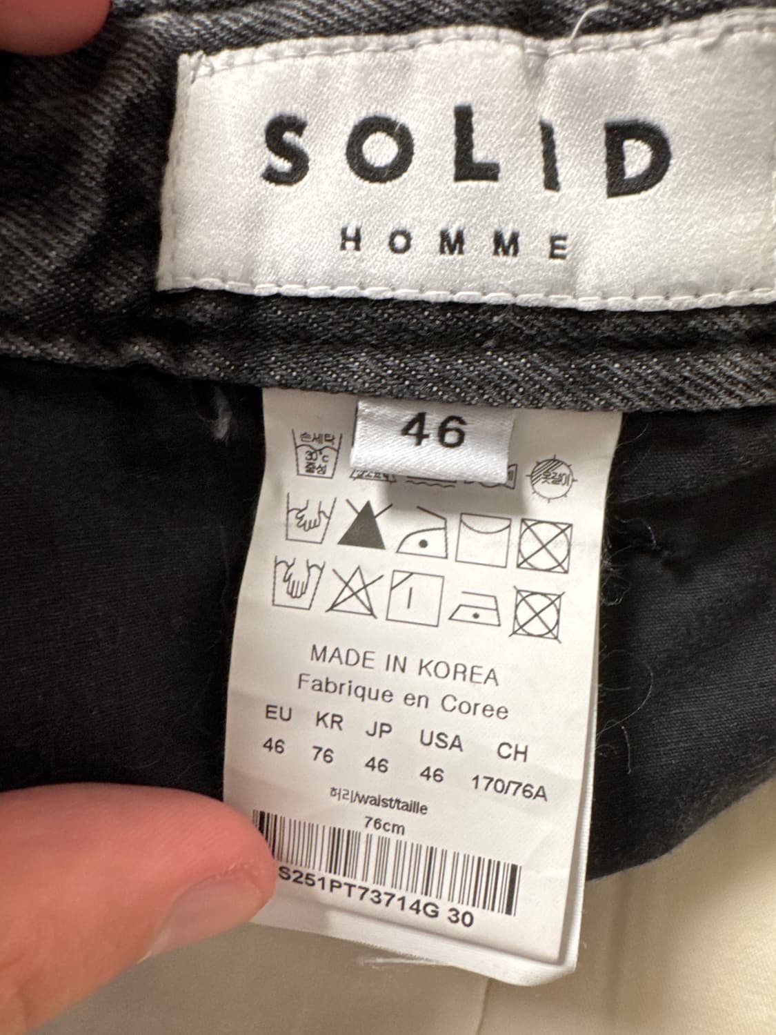 솔리드 옴므 워싱 데님팬츠 상품이미지5