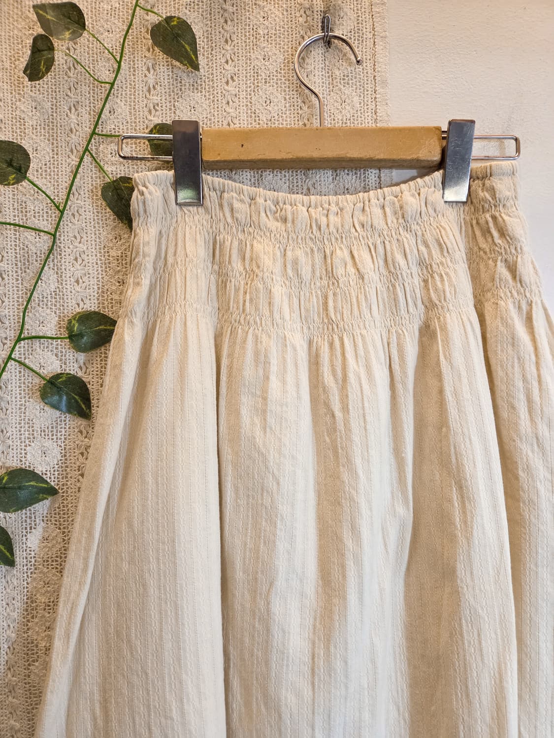 아이보리 데일리 롱스커트 상품이미지5