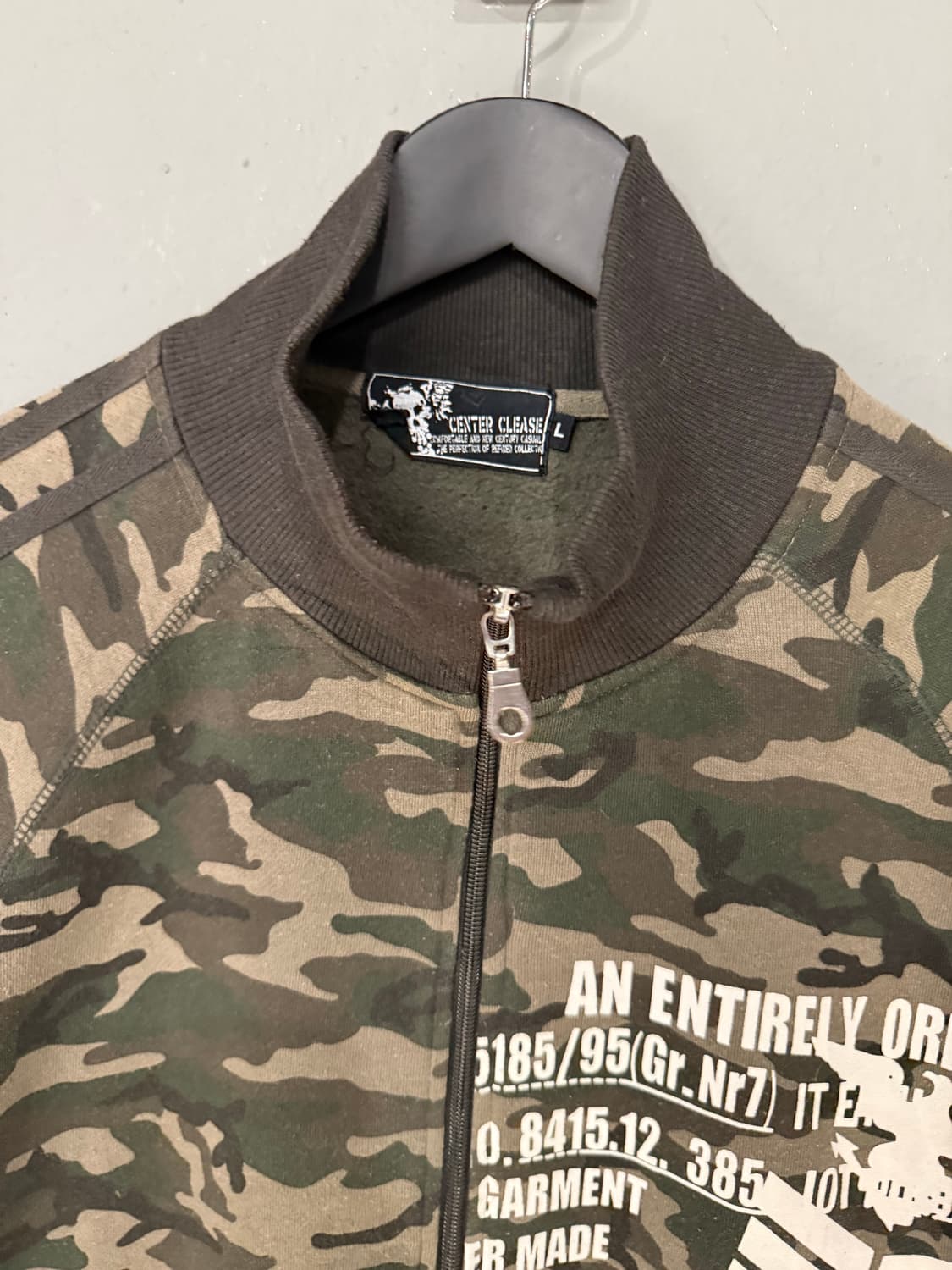 camo pattern side line printing zip-up 상품이미지8