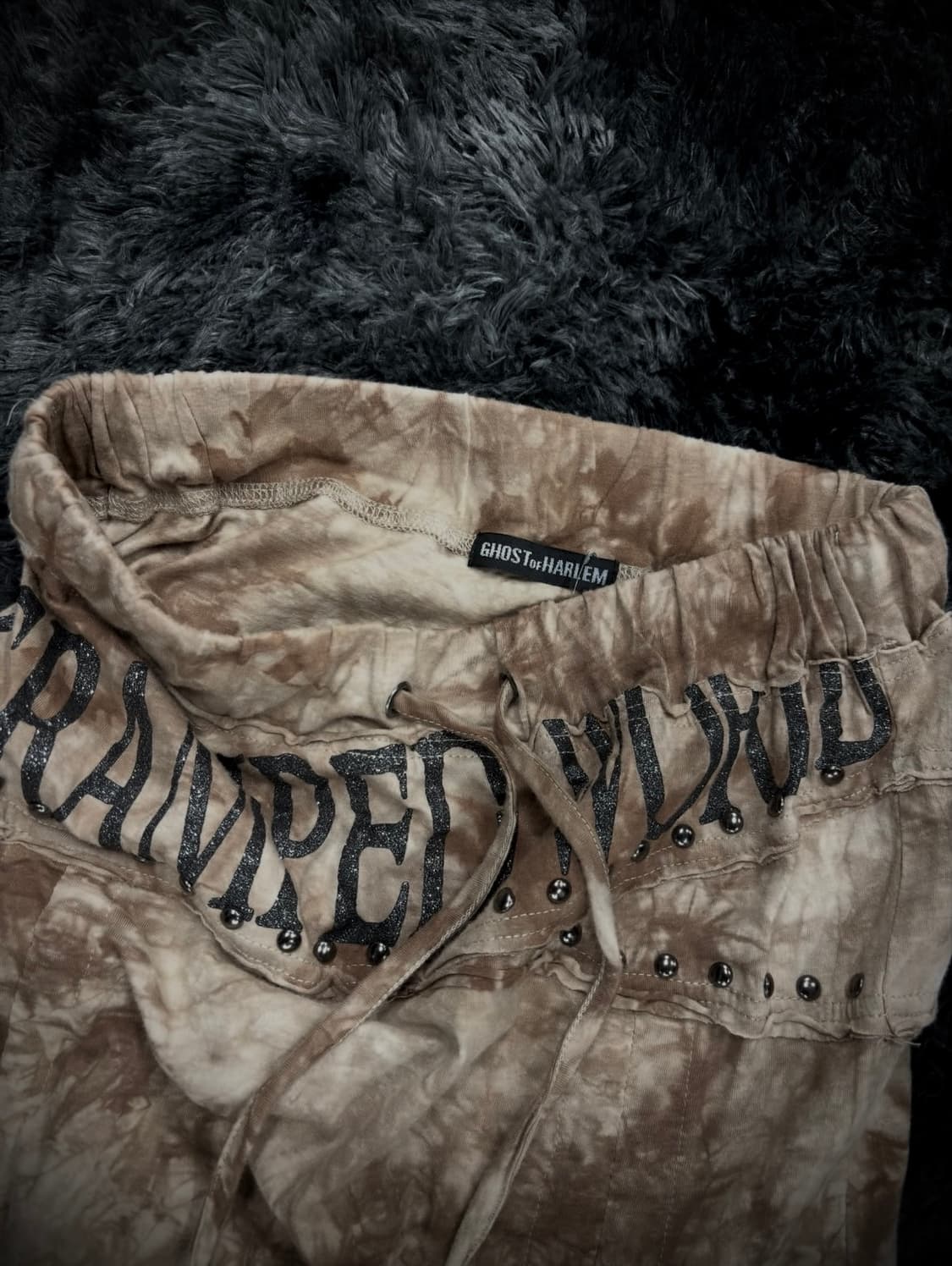 Ghost of Harlem 타이다이 레터링 셔링 롱스커트 상품이미지4