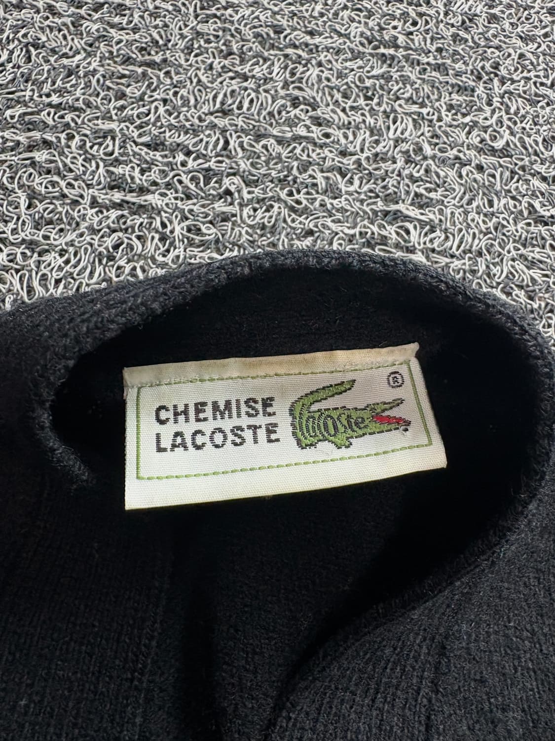 라코스테 아카이브 미니멀 가디건 블랙 3051 상품이미지3