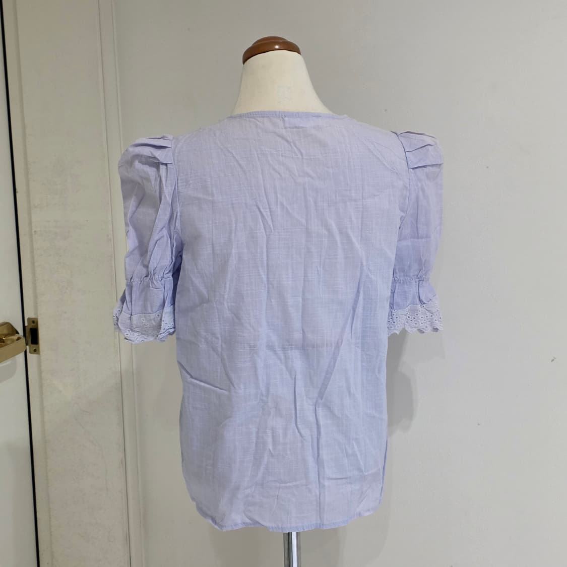 빈티지) 레이스 프릴 로맨틱st 양산형 모리걸 펀칭 블라우스 상품이미지2