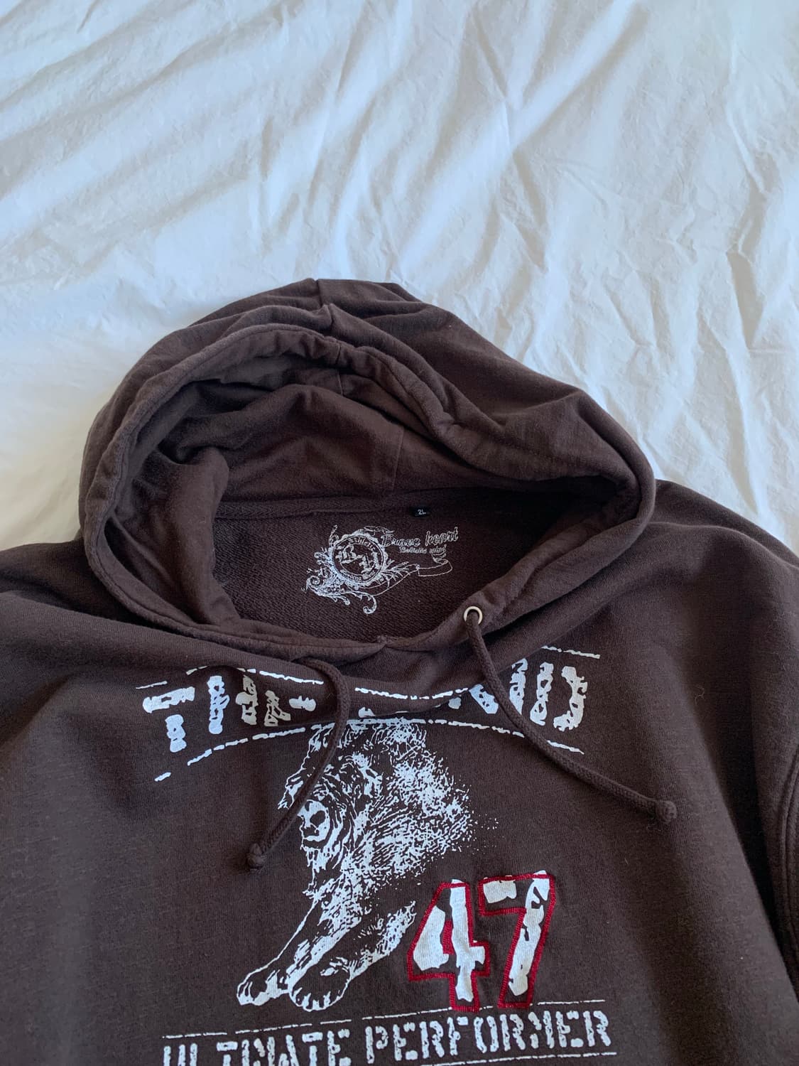 브라운 프린팅 후디 상품이미지4