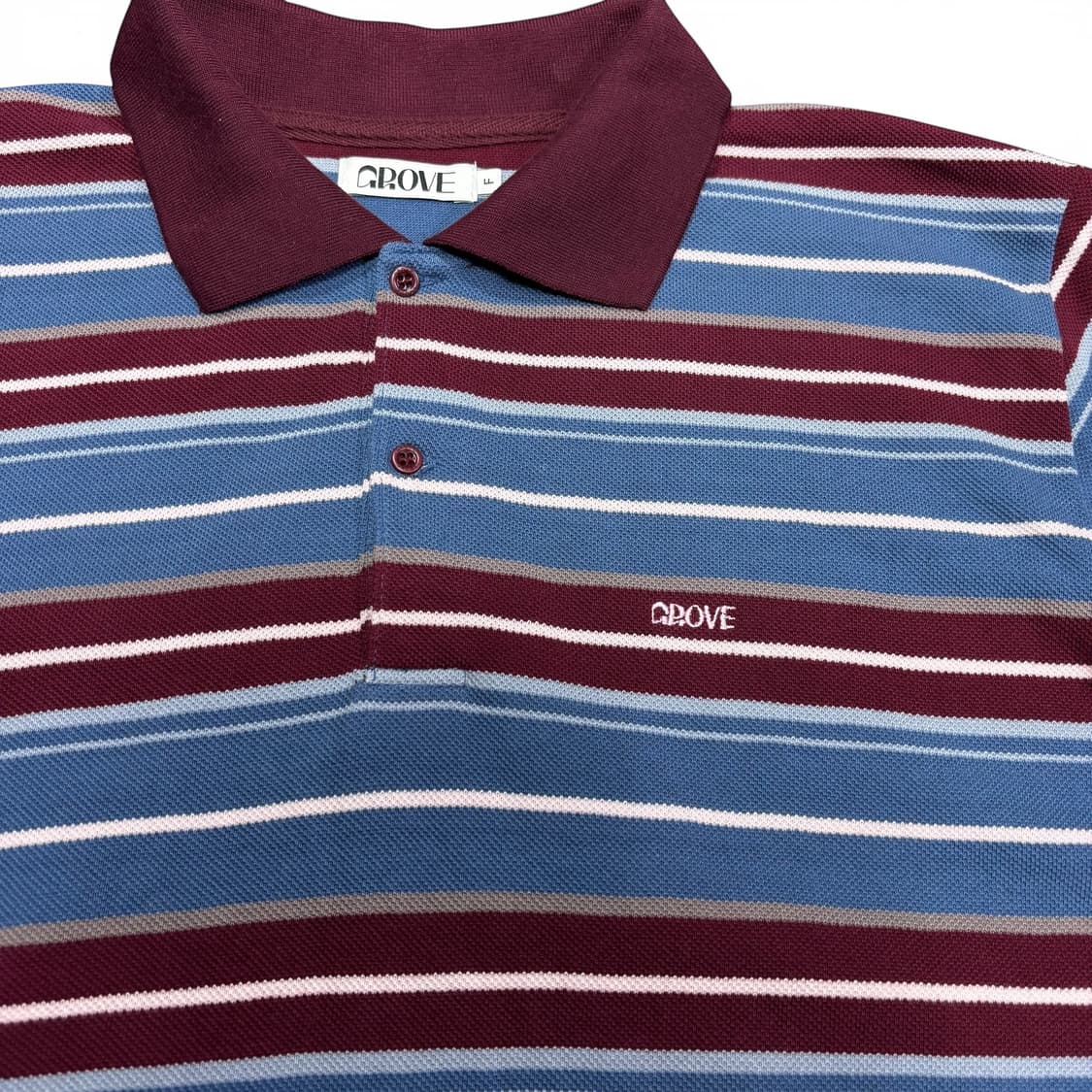 FREE 그로브 GROVE 카렐 스트라이프 PK 블루 와인 긴팔 카라티 상품이미지3
