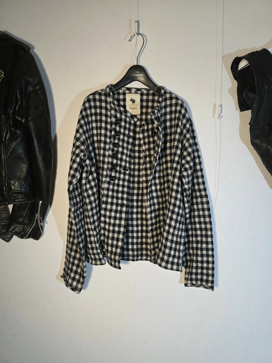 Klasica button check jacket 상품이미지2