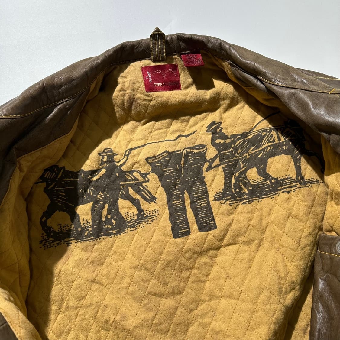 리바이스 타입원 카우레더 소가죽 웨스턴 블루종 자켓 상품이미지10