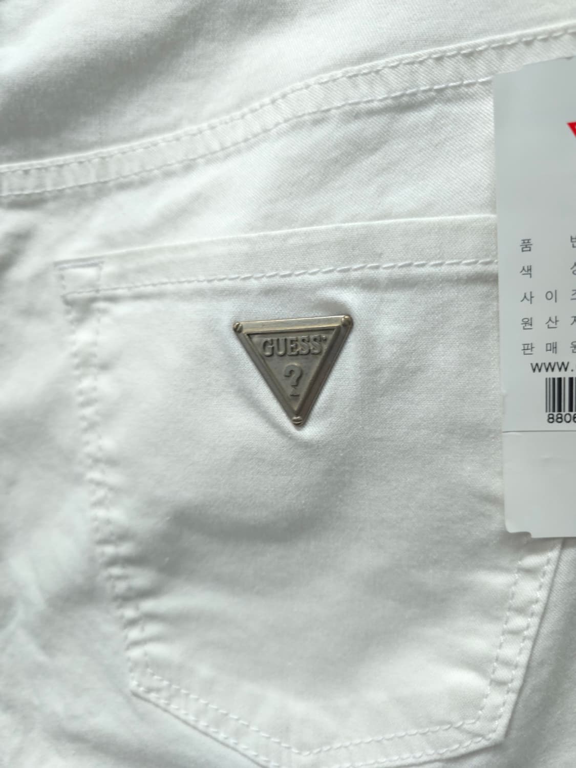 새상품) 게스(GUESS) 화이트 스판 바지 ( 여성28~29 ) 상품이미지7